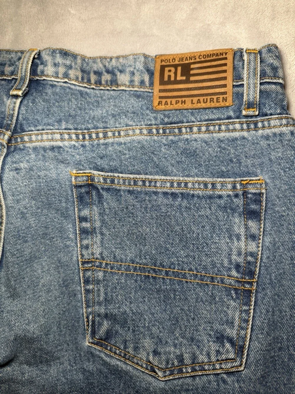 Polo Ralph Lauren Jeans Pants Mens Size 36x30 Straight Leg Casual Med. Wash Exc.